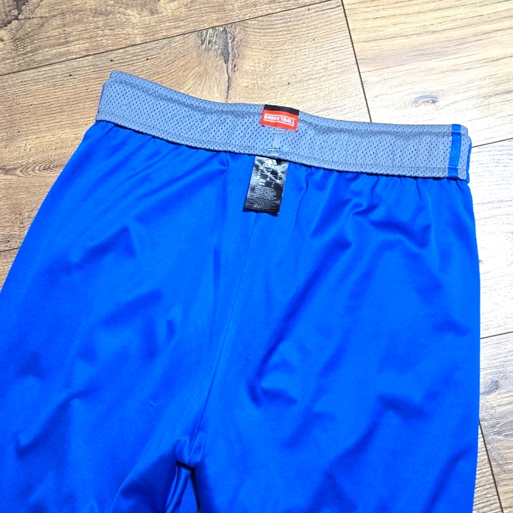Adidas Gray and Blue Joggers with Athletic Stripes - Picture 9 of 10